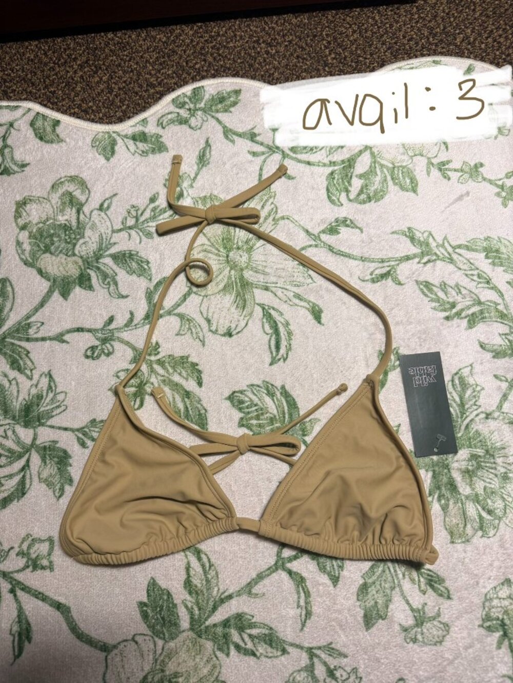 wild fable sandy color triangle bikini top